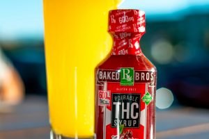 red THC bottle of cannabis drink