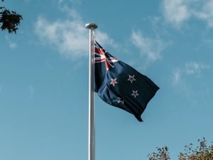 NZ flag in sky